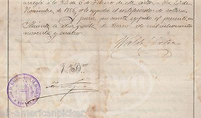 SPANISH CUBAN MILITARY COLONEL FEIJOO AUTOGRAPH SIGNED VALENCIA SPAIN DOCUMENT - K-townConsignments