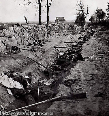 CIVIL WAR CASUALTIES BATTLE SCENE LARGE VINTAGE PHOTO FROM ORIGNAL NEGATIVE - K-townConsignments