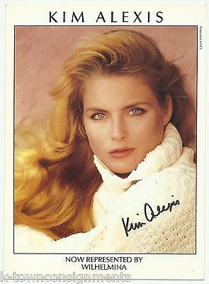 KIM ALEXIS TV & MOVIE ACTRESS VINTAGE AUTOGRAPH SIGNED PHOTO CARD - K-townConsignments