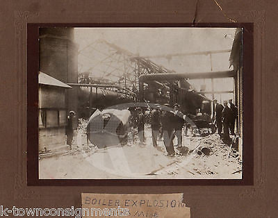 WALSALL ENGLAND BIRCH HILL IRON COMPANY BOILER EXPLOSION ANTIQUE PHOTOGAPH 1880 - K-townConsignments