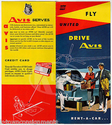 UNITED AIRLINES VINTAGE GRAPHIC ADVERTISING DIRECT FLIGHT PACKET & FLYERS - K-townConsignments