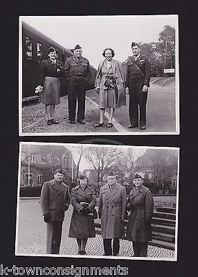 US ARMY OFFICERS & WAC MILITARY WOMEN IN UNIFORM VINTAGE WWII SNAPSHOT PHOTOS - K-townConsignments