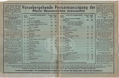 GERMAN PRIEST FATHER LUDWIG HEUMANN PHARMACEUTICAL MEDICINE ADVERTISING FLYER - K-townConsignments