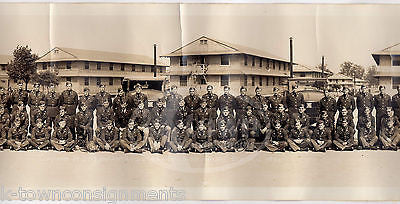 FORT DIX 113th INFANTRY 44th DIVISION COMP. H ANTIQUE WWII PANORAMIC PHOTO 1941 - K-townConsignments