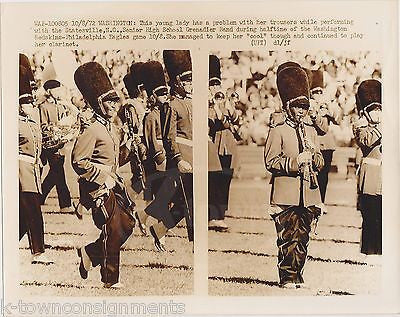 REDSKINS EAGLES GAME STATESVILLE NC HIGH SCHOOL BAND PANTS FALLING DOWN PHOTO - K-townConsignments