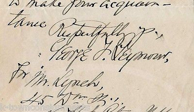 GEORGE F. SEYMOUR SPRINGFIELD ILLINOIS CHURCH BISHOP AUTOGRAPH SIGNED LETTERHEAD - K-townConsignments
