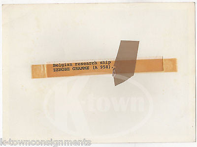 BELGIAN RESEARCH SHIP ZENOBE GRAMME A958 SHIP VINTAGE MILITARY FILE PHOTO - K-townConsignments