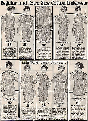 LADIES COTTON UNDERWEAR WOMENS FASHIONS ANTIQUE GRAPHIC ADVERTISING PRINT - K-townConsignments