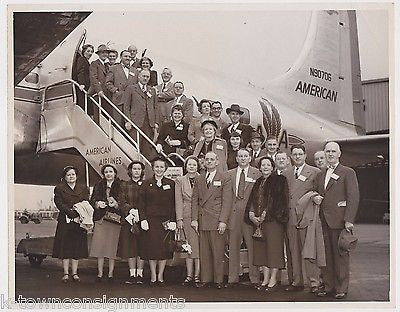 AMERICAN BANKERS ASSOCIATION AMERICAN AIRLINES DC-6 FLIGHT VINTAGE PRESS PHOTO - K-townConsignments