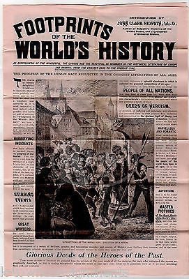 FOOTPRINTS OF THE WORLD'S HISTORY ANTIQUE WORLD PUBLISHING BOOK ADVERTISEMENT - K-townConsignments
