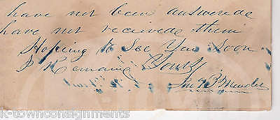 JOHN B. MEADER NEW BEDFORD MASSACHUSETTS ANTIQUE SIGNED MAIL COVER LETTER 1839 - K-townConsignments