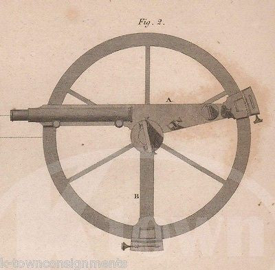 EDWARD TROUGHTON REFLECTING CIRCLE ANTIQUE SCIENTIFIC TOOL PATENT ENGRAVING 1832 - K-townConsignments