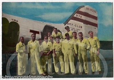 TWA TRANS WORLD AIRLINES SKY CLUB PILOT'S CREW VINTAGE COLORED PHOTOGRAPH - K-townConsignments