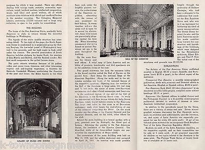 PAN AMERICAN UNION WASHINGTON DC VINTAGE GRAPHIC ADVERTISING BROCHURE - K-townConsignments