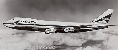 DELTA AIRLINES BOEING 747 JET AIRLINER VINTAGE AVIATION ADVERTISING PROMO PHOTO - K-townConsignments