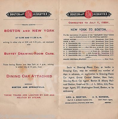 BOSTON NEW YORK SPRINGFIELD RAILROAD TRAIN LINE GRAPHIC ADVERTISING BROCHURE - K-townConsignments