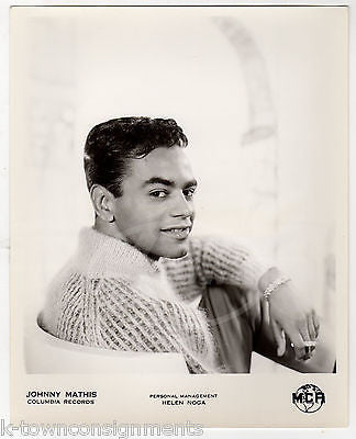 JOHNNY MATHIS JAZZ SOUL MUSIC SINGER ORIGINAL VINTAGE MCA STUDIO PROMO PHOTO - K-townConsignments