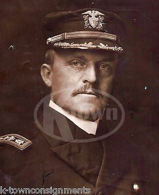 USN REAR ADMIRAL ALBERT GLEAVES AUTOGRAPH SIGNED WWI NAVY MILITARY PHOTO - K-townConsignments