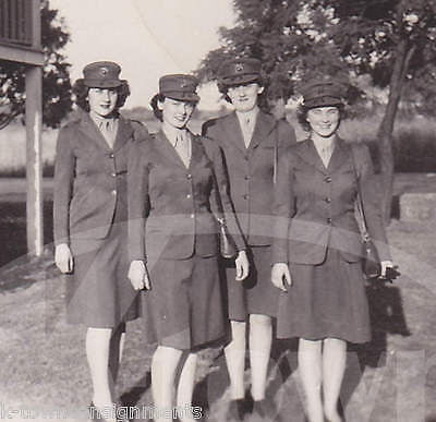 PROUD WAC WOMEN IN UNIFORM VINTAGE WWII HOMEFRONT AMERICANA SNAPSHOT PHOTOGRAPH - K-townConsignments