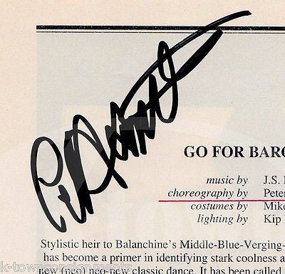 PETER ANASTOS GO FOR BAROCCO STAGE ACTOR AUTOGRAPH SIGNED THEATRE PLAYBILL PAGE - K-townConsignments