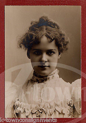 AMY BUSBY EARLY STAGE ACTRESS SOCIALITE ANTIQUE SILVER PHOTO BIOGRAPHY 1895 - K-townConsignments