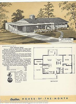 CAMDEN ARCHITECTURAL HOME DESIGN VITAGE GRAPHIC ADVERTISING SALES PRINT - K-townConsignments