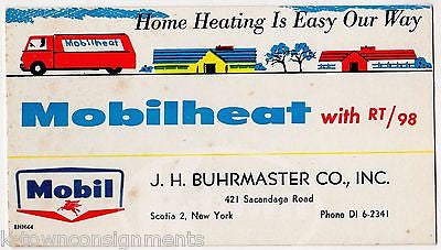 MOBILHEAT MOBILE OIL & GAS COMPANY NEW YORK GRAPHIC ADVERTISING INK BLOTTER - K-townConsignments