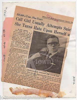 HAROLD GREENWALD CALL GIRL BOOK AUTHOR PSYCHOLOGIST VINTAGE PRESS PHOTO 1958 - K-townConsignments