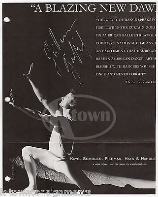 GUILLAUME GRUFFIN BALLET STAGE DANCER  AUTOGRAPH SIGNED THEATRE PROGRAM PAGE - K-townConsignments