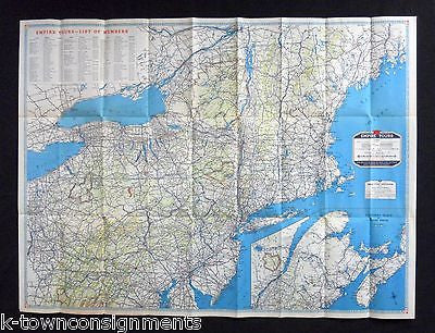 EMPIRE TOURS NEW ENGLAND VACATIONS VINTAGE NORTHEASTERN US MAINE MAP POSTER - K-townConsignments