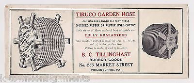 TIRUCO RUBBER GARDEN HOSE PHILADELPHIA ANTIQUE GRAPHIC ADVERTISING INK BLOTTER - K-townConsignments