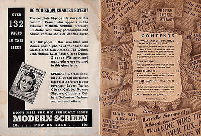 MRS WALLIS SIMPSON PRINCESS ELIZABETH OF ENGLAND VINTAGE PHOTO NEWS MAGAZINE - K-townConsignments