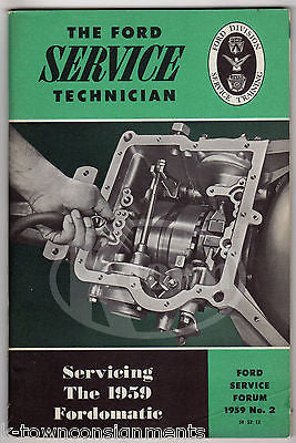 FORD SERVICE TECHNICIAN VINTAGE 1959 FORDOMATIC ENGINE REPAIR MANUAL - K-townConsignments