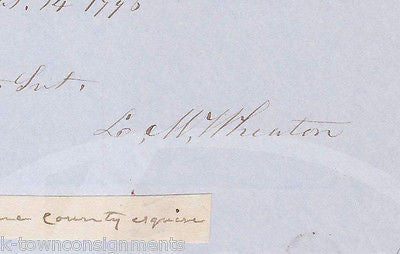 LABAN WHEATON COLLEGE FOUNDER WAR 1812 CONGRESS AUTOGRAPH SIGNED LETTER 1853 - K-townConsignments