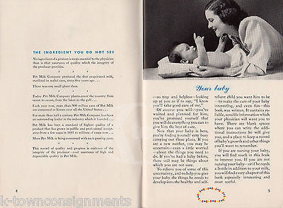 YOUR BABY VINTAGE NEW MOTHERS GRAPHIC ILLUSTRATED GUIDE BOOK PET MILK CO 1950 - K-townConsignments
