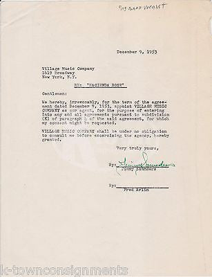 JIMMY SAUNDERS FRANK SINATRA PEACHTREE STREET SONGWRITER AUTOGRAPH SIGNED LETTER - K-townConsignments