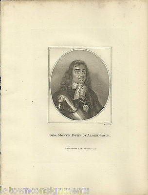 EDWARD SOMERSET MARQUIS OF WORCESTER ANTIQUE PORTRAIT ENGRAVING PRINT 1806 - K-townConsignments