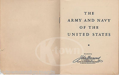 US ARMY & NAVY HISTORY & INSIGNIA VINTAGE WWII GRAPHIC PATRIOTIC GUIDE BOOK 1940 - K-townConsignments