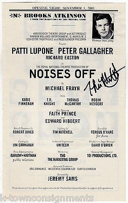 THOMAS MCCARTHY NOISES OFF THEATRE ACTOR VINTAGE AUTOGRAPH SIGNED PLAYBILL PAGE - K-townConsignments