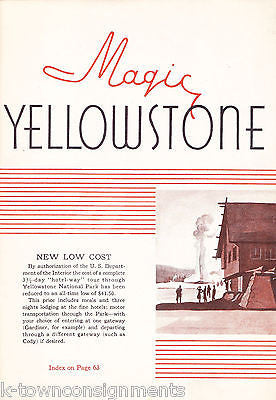 YELLOWSTONE NATIONAL PARK NORTHERN PACIFIC RAILROAD GRAPHIC SOUVENIR BOOK 1936 - K-townConsignments