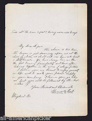 THOMAS G. KENT WAYLAND MILFORD MASS LAWYER ANTIQUE AUTOGRAPH SIGNED YALE LETTER - K-townConsignments