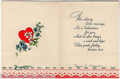 Shut In On Velentine's Day Vintage Heart Graphic Art Elder Care Greetings Card - K-townConsignments