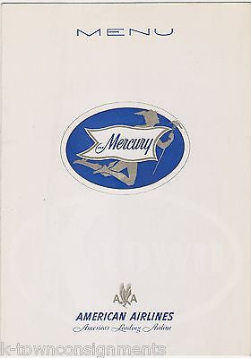 AMERICAN AIRLINES MERCURY VINTAGE GRAPHIC ADVERTISING IN FLIGHT DINNER MENU - K-townConsignments