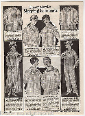 LADIES PAJAMAS WOMENS FASHIONS ANTIQUE ART DECO ADVERTISING SALES CATALOG PRINT - K-townConsignments