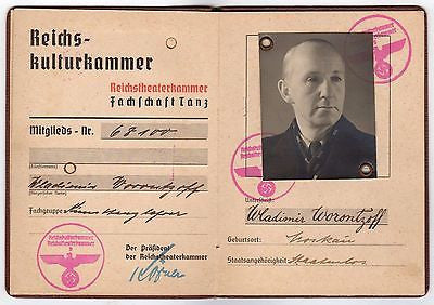 WWII BERLIN GERMANY ART DEALER ORIGINAL WORK PASSPORT TRAVEL DOCUMENTS 1935-1939 - K-townConsignments