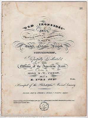 OLD IRONSIDES OCEAN WAVE QUICK STEP DODWORTHS BRASS BAND ANTIQUE SHEET MUSIC - K-townConsignments