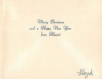 MERRY CHRISTMAS & HAPPY NEW YEAR VINTAGE WWII HAWAIIAN PHOTO GREETINGS CARD 1944 - K-townConsignments