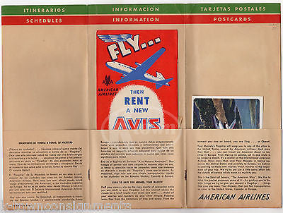 AMERICAN AIRLINES VINTAGE GRAPHIC ADVERTISING FLAGSHIP FLIGHT PACKET & FLYERS - K-townConsignments