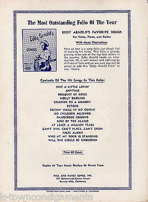 EDDY ARNOLD DON'T ROB ANOTHER MAN'S CASTLE COUNTRY MUSIC SONG SHEET MUSIC 1949 - K-townConsignments