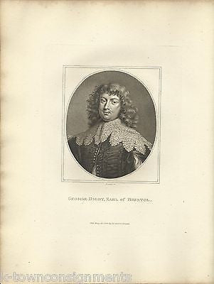 GEORGE DIGBY EARL OF BRISTOL ENGLAND ANTIQUE PORTRAIT ENGRAVING PRINT 1806 - K-townConsignments